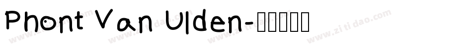 Phont Van Ulden字体转换